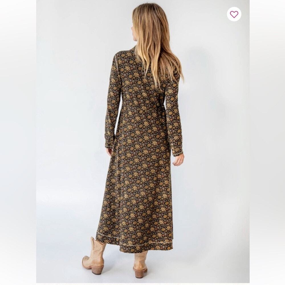 Natural Life Dress Christa Knit Cotton Floral Boho Cottagecore Black Size XL - Picture 3 of 13